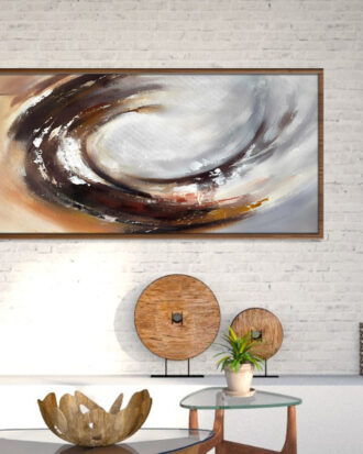 BROWN FRAME ABSTRACT ART-112273-A