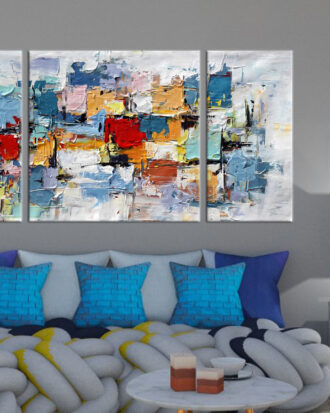BEAUTIFUL BLUE COLOR ABSTRACT ART-112299-B