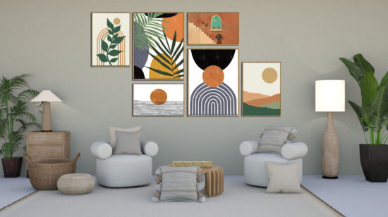 BOHO STYLE ABSTRACT ART-113317-A