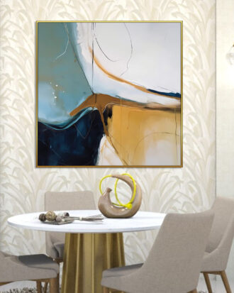 MIX MEDIA ABSTRACT ART WALL FRAME-113379-A