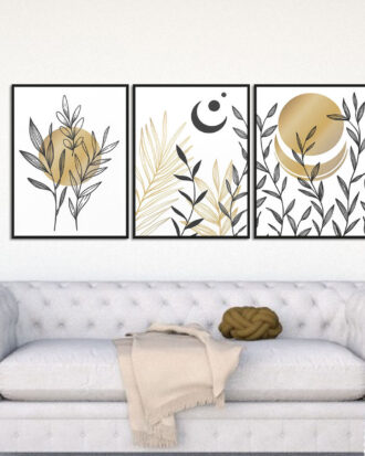 SLEEK FRAME ABSTRACT ART ON CANVAS-111125-B