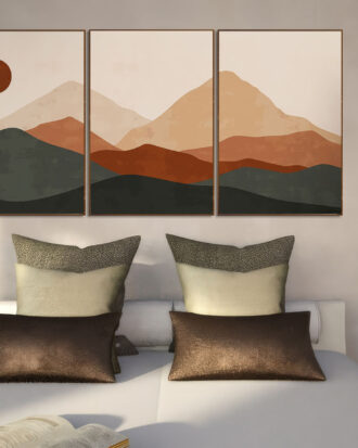 MINIMAL ABSTRACT ART ON CANVAS WOOD FRAME-114444-B