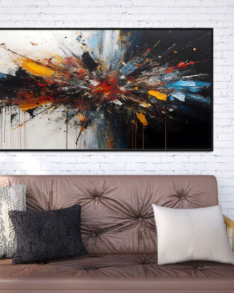 CONTEMPORARY ABSTRACT ART ON CANVAS SLEEK FRAME-114447-A