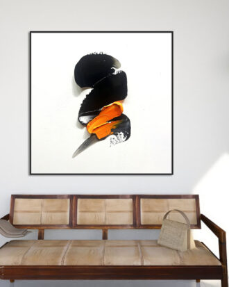 MINIMAL ABSTRACT ART ON CANVAS SLEEK FRAME-111147-C