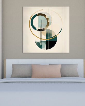 REFINED ABSTRACT ART ON CANVAS STRETCHED ON WOOD FRAME-113349-B