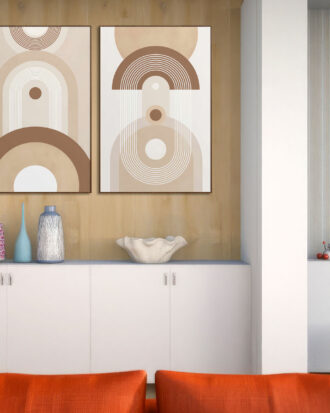 REFINED ABSTRACT ART ON CANVAS WOOD FRAME-114407-A