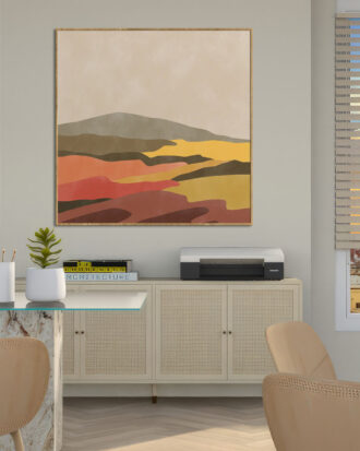 MINIMALISTIC ABSTRACT ART ON CANVAS WOOD FRAME-114450-A