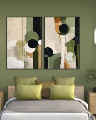 TIMELESS ABSTRACT ART ON CANVAS BLACK FRAME-114465-A