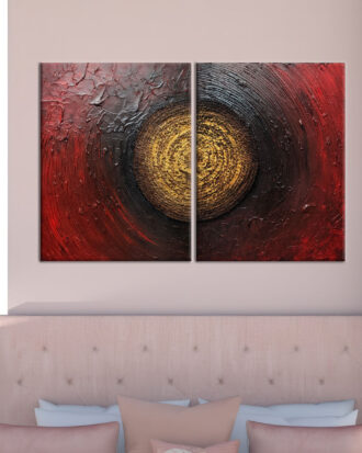 VIBRANT COLOR ABSTRACT ART STRETCHED CANVAS PRINT-114475-A