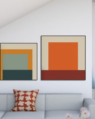 TIMELESS ABSTRACT ART CANVAS PRINT SLEEK BLACK FRAME-114487-A