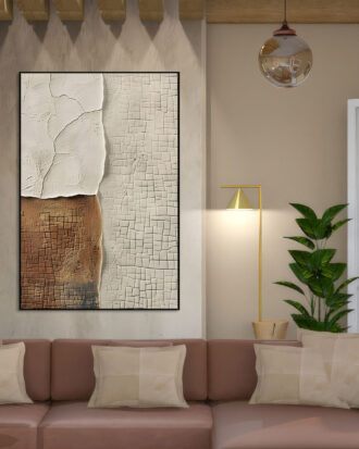 MINIMALIST ABSTRACT ART ON CANVAS SLEEK BLACK FRAME-114466-A