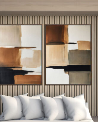AESTHETIC ABSTRACT ART CANVAS PRINT WITH FLOATING FRAME-114476-A