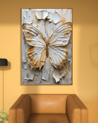 ARTISTIC ABSTRACT ART ON CANVAS SLEEK WOOD FRAME-114482-A
