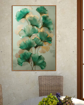 DECORATIVE ABSTRACT ART CANVAS PRINT WOOD FINISH FRAME-114463-B