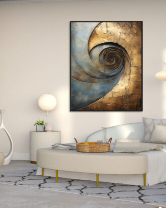 UNIQUE ABSTRACT ART CANVAS PRINT BLACK FRAME-115519-A