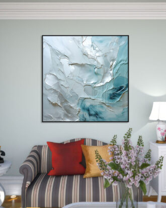 MODERN ABSTRACT ART CANVAS PRINT BLACK FRAME-115520-A