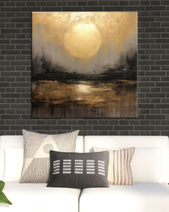 UNIQUE ABSTRACT ART ON CANVAS STRETCHED FRAME-115526-A