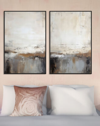 UNIQUE ABSTRACT ART CANVAS SLEEK BLACK FRAME-115511-B