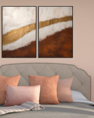 MINIMAL ABSTRACT ART ON CANVAS WITH BLACK FRAME-115549-A