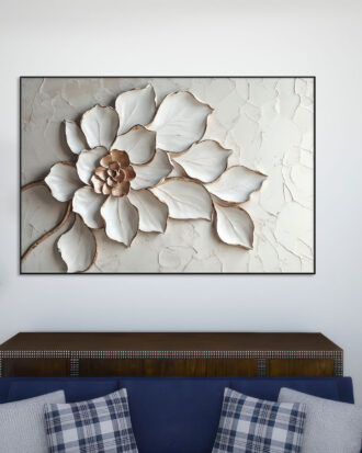 TRENDY ABSTRACT ART ON CANVAS BLACK FRAME-115571-A