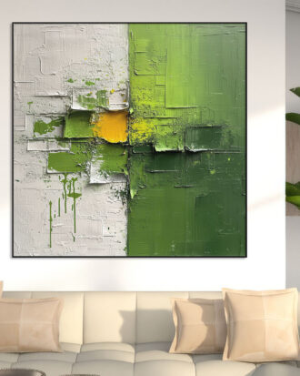 DECORATIVE ABSTRACT ON CANVAS PRINT BLACK FRAME-114468-C