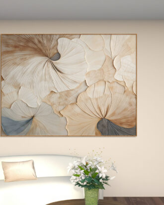 MINIMAL ABSTRACT CANVAS PRINT SLEEK WOOD FINISH FRAME-115563-B