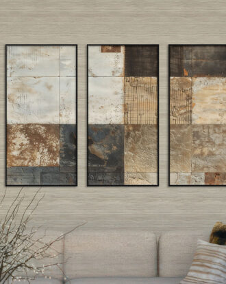 UNIQUE ABSTRACT CANVAS PRINT WITH SLEEK BLACK FRAME-116600-A