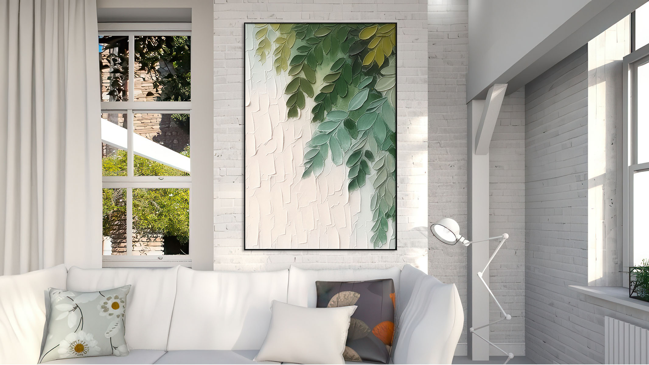 MINIMAL ABSTRACT CANVAS PRINT SLEEK BLACK FRAME-115540-B