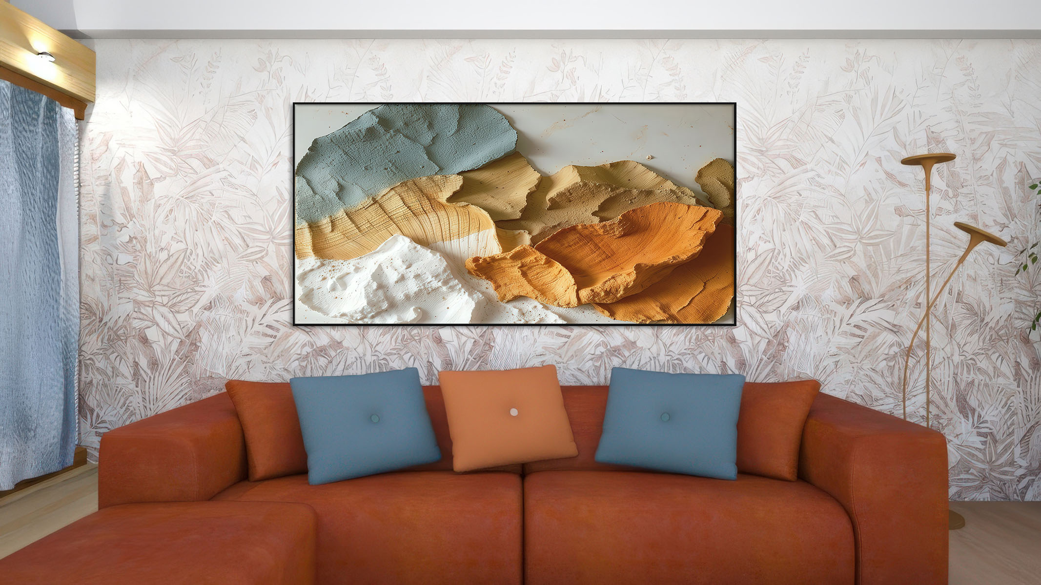 UNIQUE ABSTRACT CANVAS PRINT SLEEK BLACK FRAME-116623-A