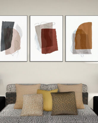 PREMIUM ABSTRACT CANVAS ART SLEEK BLACK FRAME-116609-A