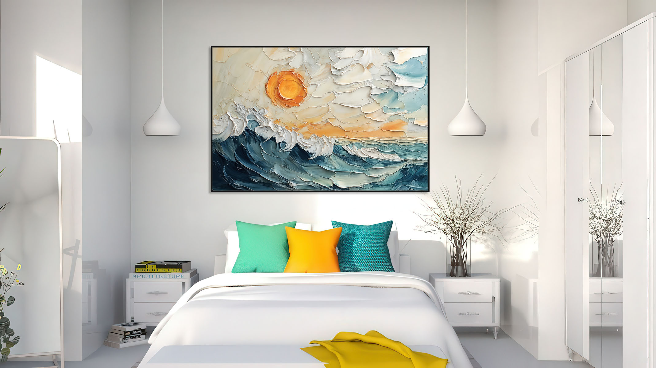 ELEGANCE ABSTRACT CANVAS PRINT SLEEK BLACK FRAME-116613-B