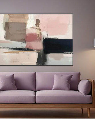 PREMIUM ABSTRACT ART ON CANVAS SLEEK BLACK FRAME-116641-B