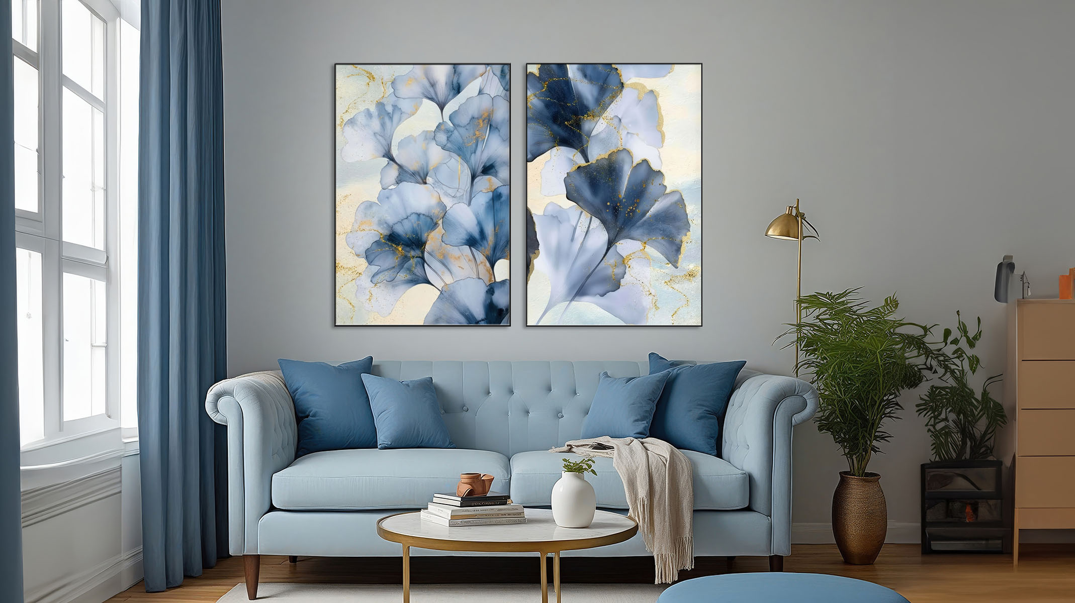 CREATIVE ABSTRACT ART ON CANVAS SLEEK BLACK FRAME-116651-A