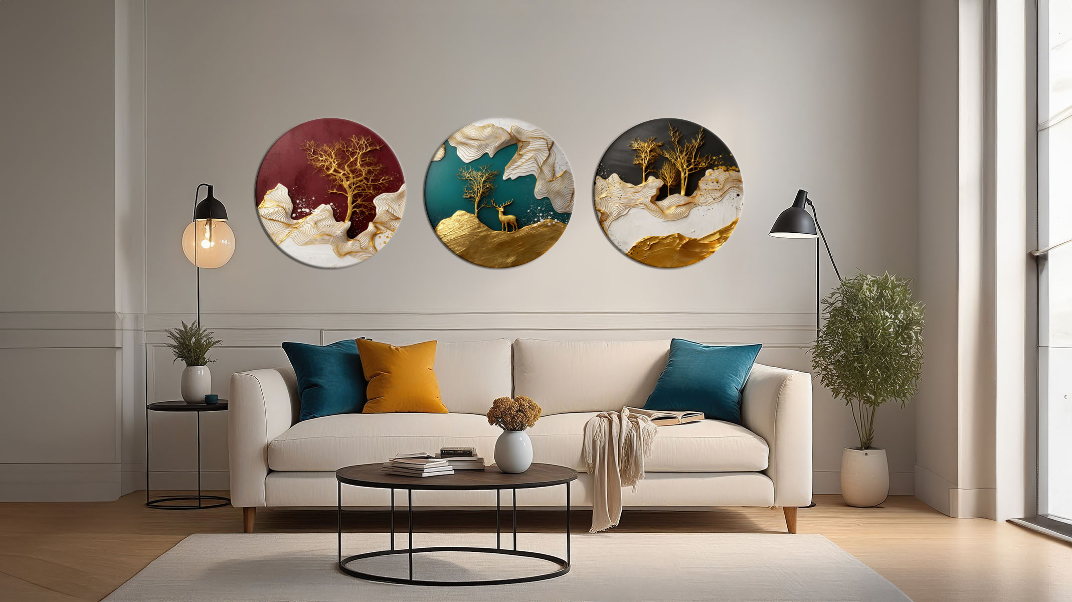 PREMIUM ABSTRACT CANVAS PRINT STRETCHED FRAME-116635-B