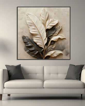 ELEGANT ABSTRACT ART CANVAS PRINT SLEEK BLACK FRAME-116643-B