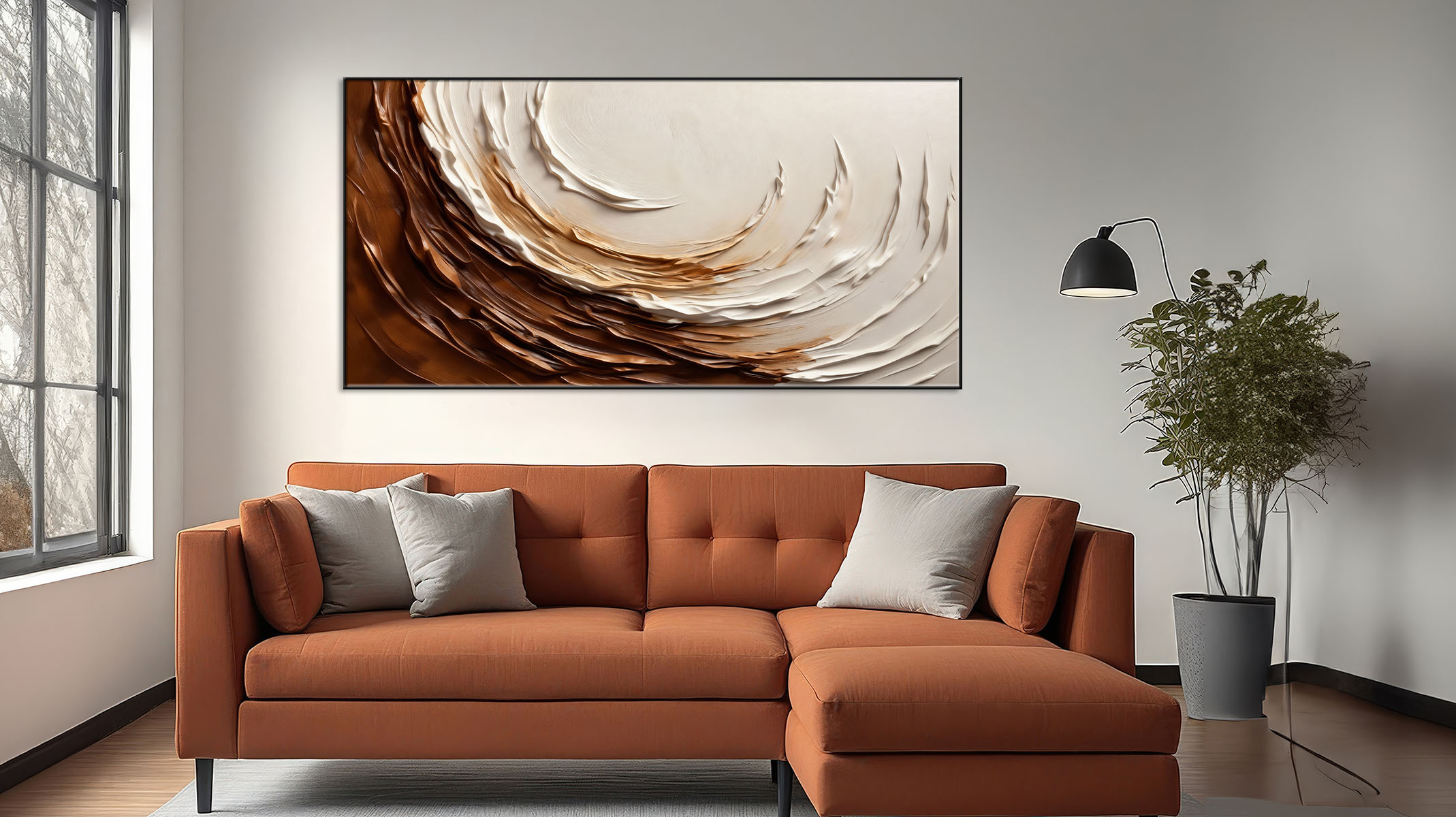 FLAWLESS ABSTRACT ART ON CANVAS SLEEK BLACK FRAME-116644-B