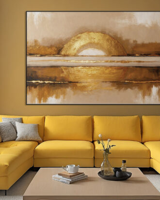 DECORATIVE ABSTRACT ART ON CANVAS SLEEK BLACK FRAME-116649-C