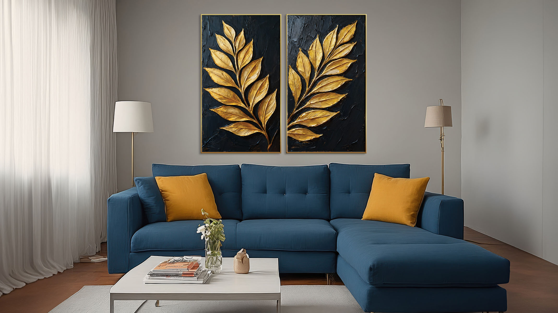 TEXTURED ABSTRACT ART ON CANVAS SLEEK GOLD FRAME-116658-A