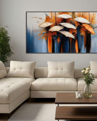 INSPIRING ABSTRACT ART ON CANVAS SLEEK BLACK FRAME-116666-A