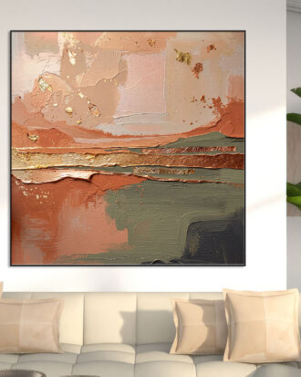 CREATIVE ABSTRACT ART ON CANVAS PRINT SLEEK BLACK FRAME-114468-D