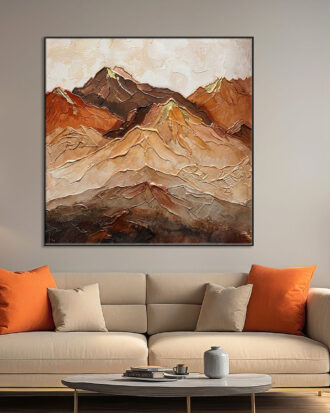 TEXTURED ABSTRACT ART ON CANVAS SLEEK BLACK FRAME-116627-D