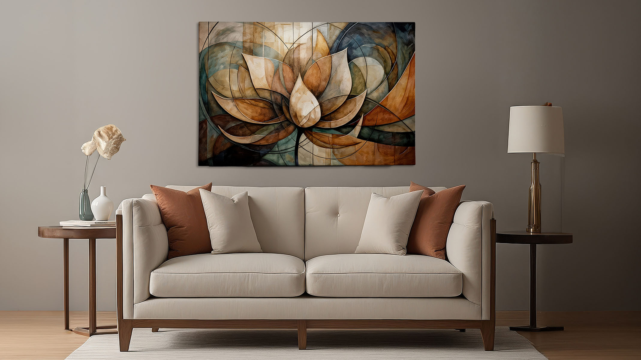 FINE ART ABSTRACT THEME STRETCHED CANVAS PRINT-116631-B