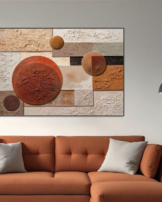 DECORATIVE ABSTRACT ART CANVAS PRINT SLEEK BLACK FRAME-116644-C