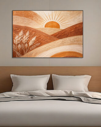 ARTISTIC ABSTRACT ART ON CANVAS SLEEK BLACK FRAME-116674-A