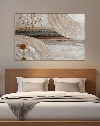 SUBTLE ABSTRACT ART CANVAS PRINT SLEEK WOOD FRAME-116675-A