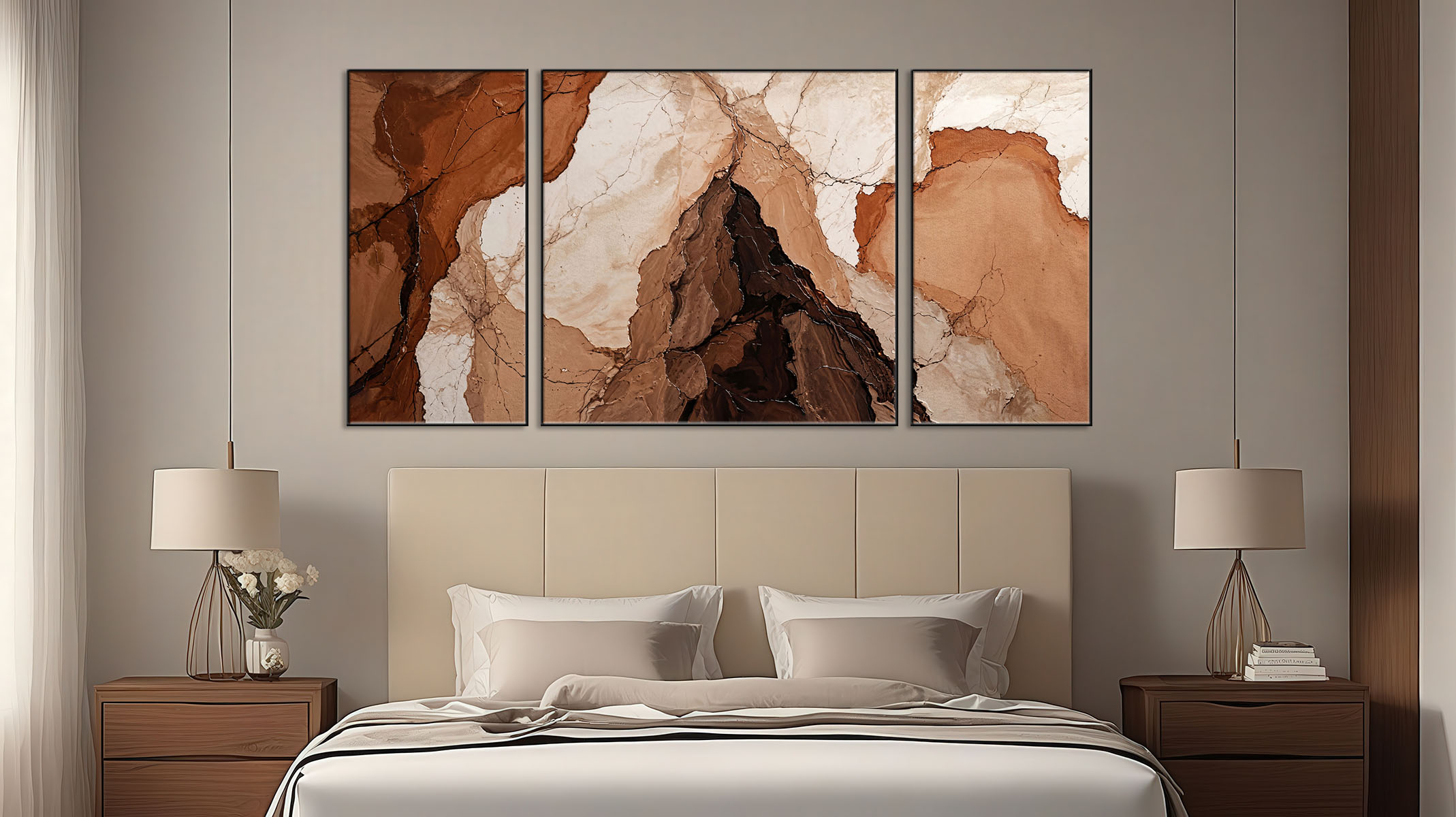 CHARMING ABSTRACT ART CANVAS PRINT SLEEK BLACK FRAME-116678-A