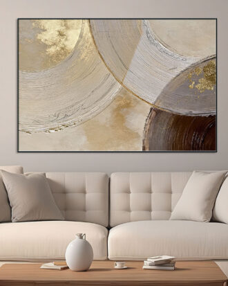 MINIMAL ABSTRACT ART CANVAS PRINT SLEEK BLACK FRAME-116669-B