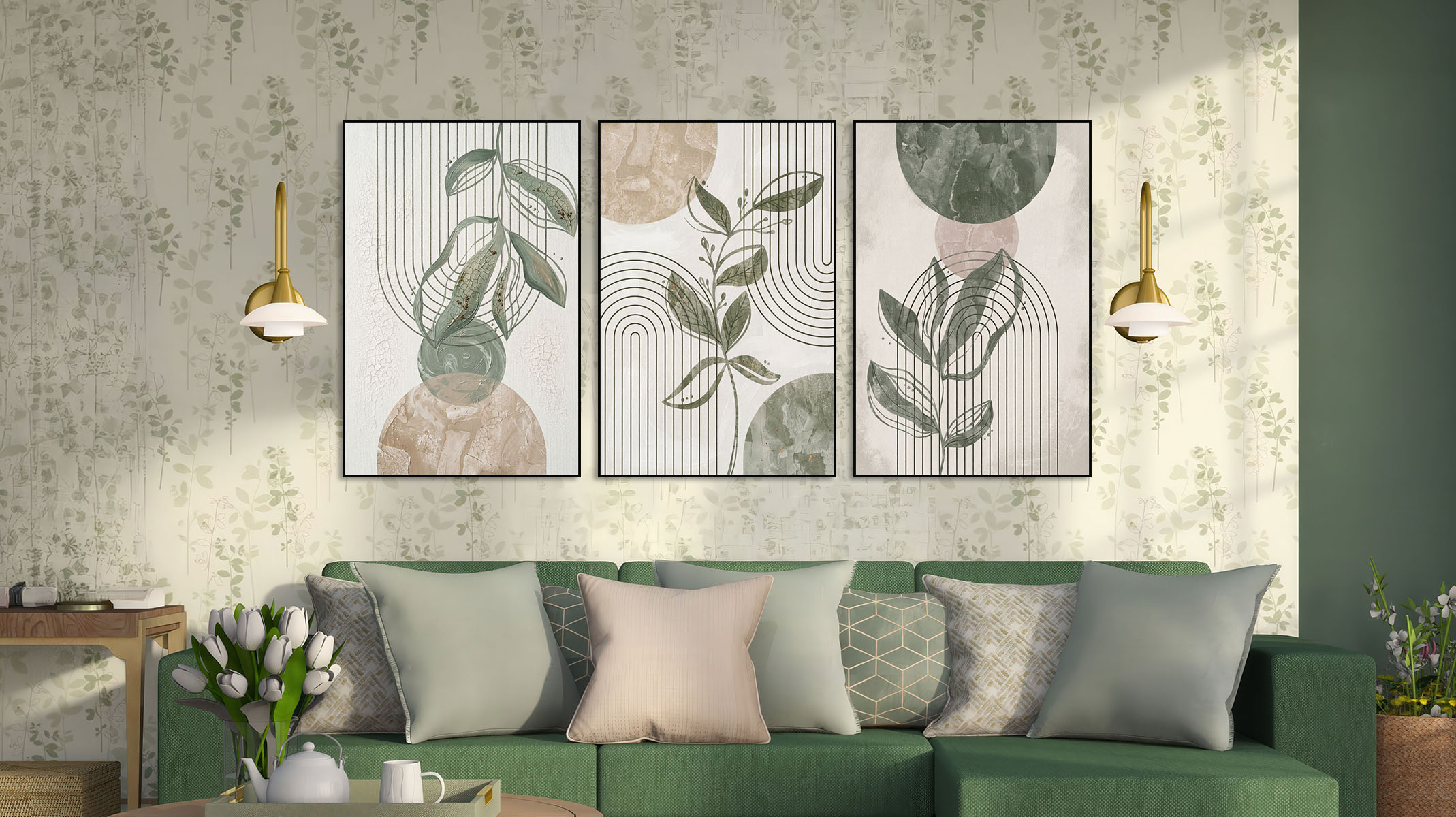 ELEGANT ABSTRACT ART CANVAS PRINT SLEEK BLACK FRAME-116683-B