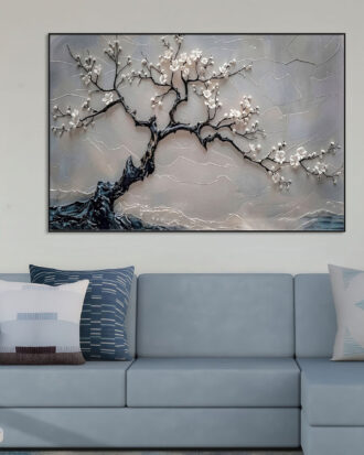 BEAUTIFUL ABSTRACT ART CANVAS PRINT SLEEK BLACK FRAME-116685-B