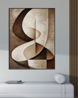 UNIQUE ABSTRACT ART CANVAS PRINT SLEEK BLACK FRAME-116689-A